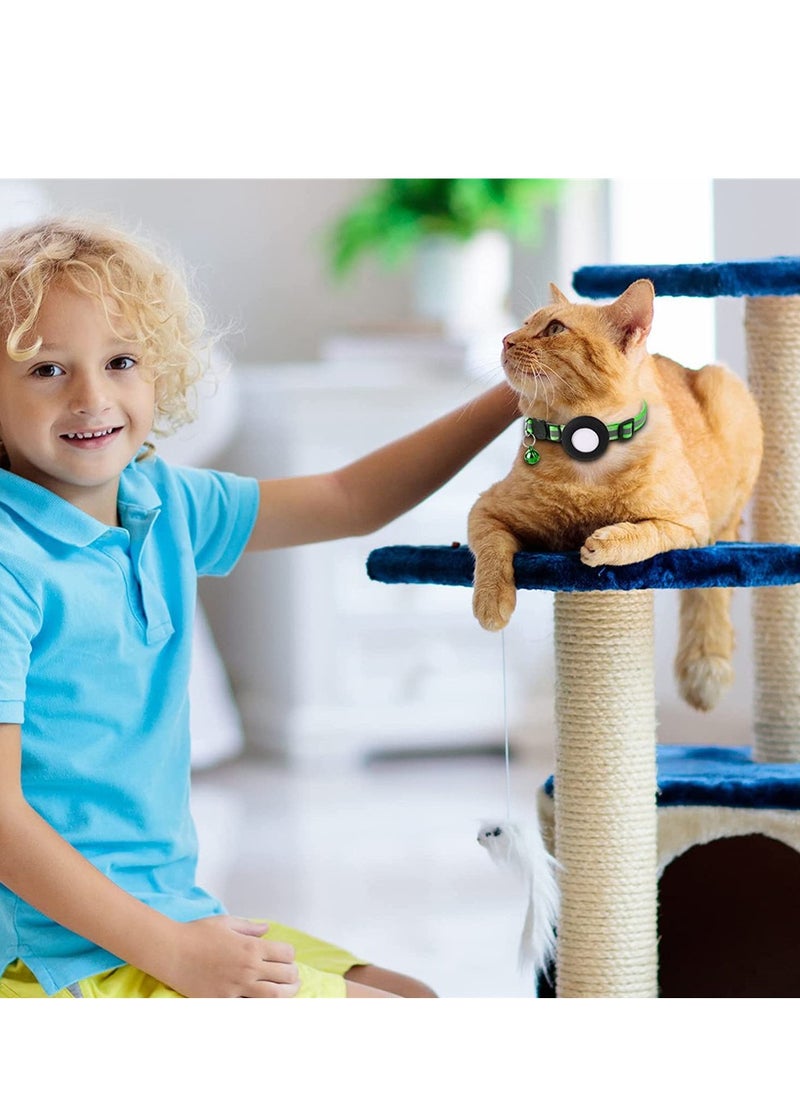 Generic - Airtag Cat Collar Breakaway, Reflective Kitten Collar with Apple Air Tag Holder and Bell for Girl Boy Cats - Image 1