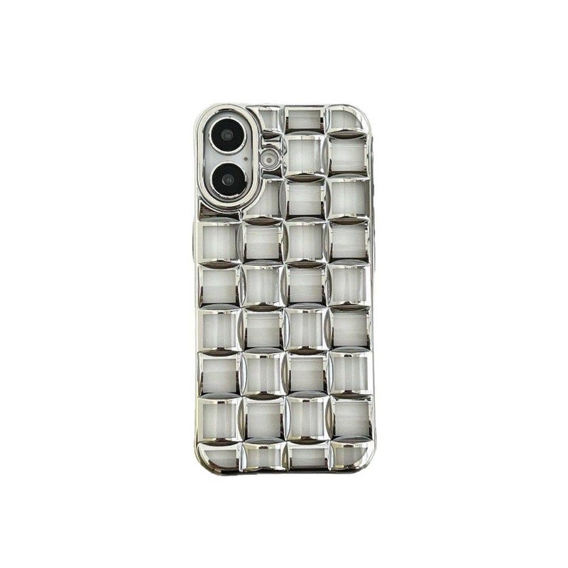BB غطاء واقي بTPU لـ iPhone 17 / 17 Air / 17 Pro / 17 Pro Max مع حماية من السقوط ومقاوم لبصمات الأصابع مع مقاوم للصدمات مع نقش ثلاثي الأبعاد لمكعب مع مقاوم للخدش باللون Gold من مادة. - Image 5