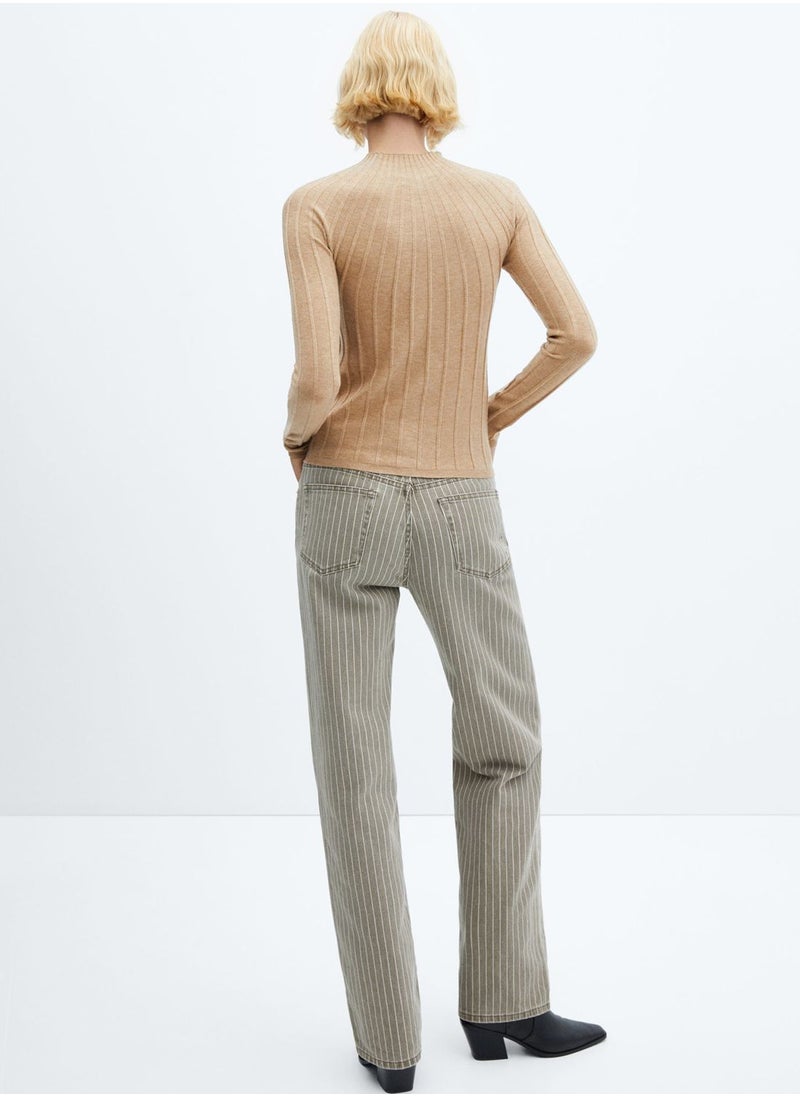 MANGO - Crew Neck Knitted Sweater - Image 1