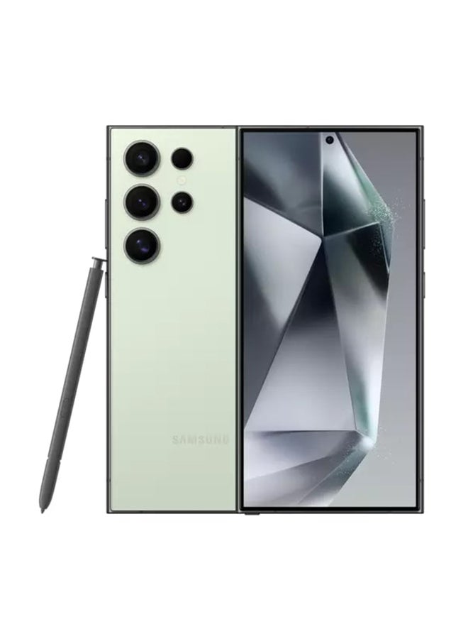 سامسونج هاتف Galaxy S24 Ultra ثنائي الشريحة بلون أخضر تيتانيوم وذاكرة وصول عشوائي (RAM) سعة 12 جيجابايت وذاكرة تخزين داخلية 512 جيجابايت يدعم تقنية 5G - إصدار الشرق الأوسط - Image 1