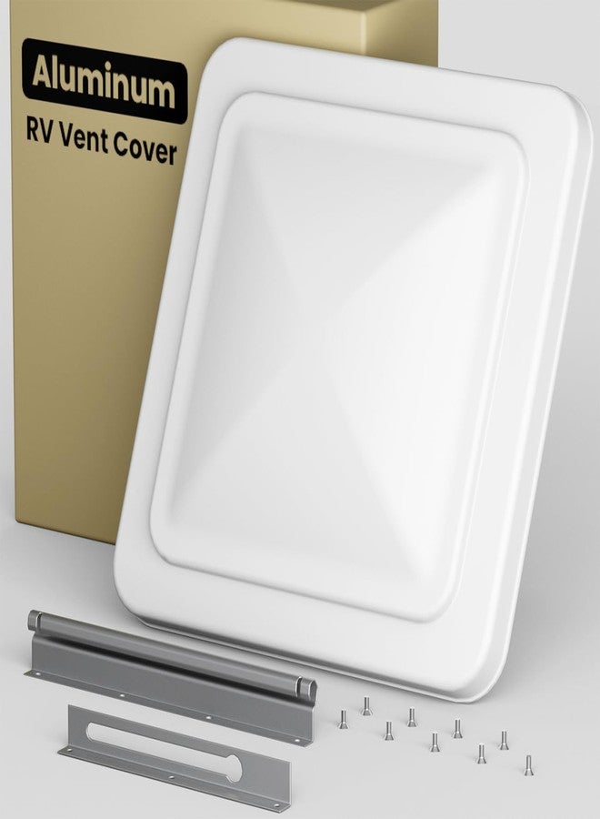 Safoner Aluminum RV Vent Cover Replacement 14''x14''- Fit for Trailers, Camper, Motorhome Roof Vent- White Skylight Lid Replacement Accessories (1 Pack） - Image 1