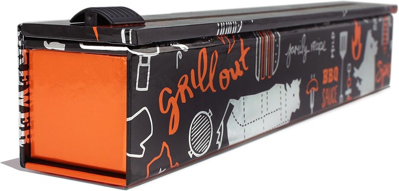 ChicWrap BBQ Grill Refillable Foil Dispenser - One 12x 30' Roll of Professional Grade Aluminum Foil - Reusable Dispenser w/Slide Cutter - Kosher Certified - Reduces Waste u0026 Saves Money - Image 1