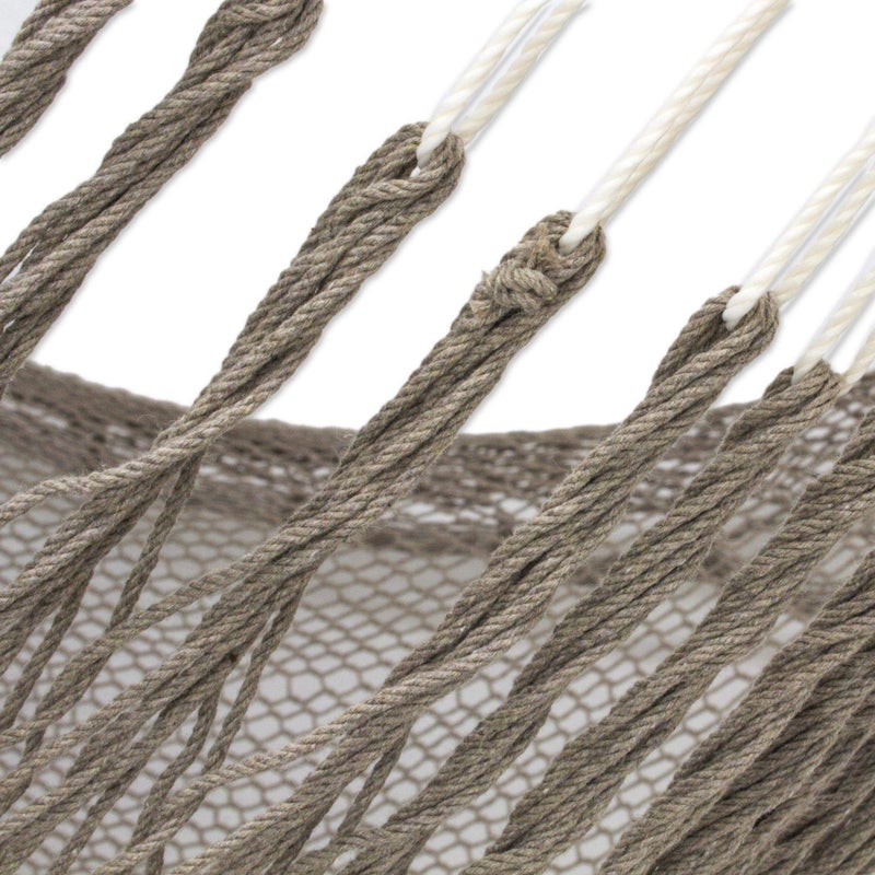 NOVICA Natural Grey Hand Woven Cotton 2 Person XL Mayan Rope Hammock with Hanging Accessories, Maya Mist' (Double) - Image 4
