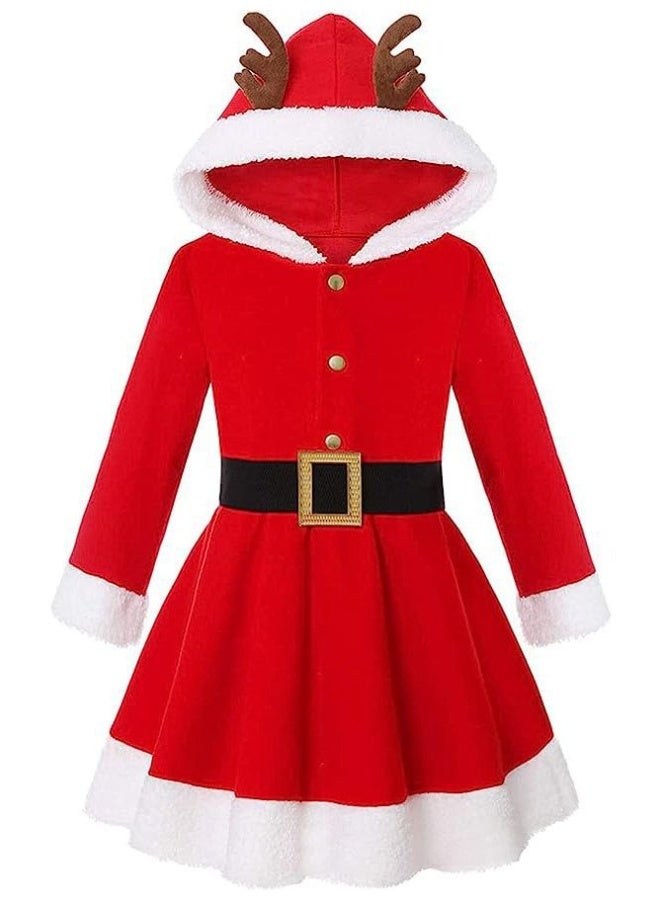 NIBEMINENT Children's Christmas clothing, elk style hooded new clothing, Christmas dress for children and adults - Image 1