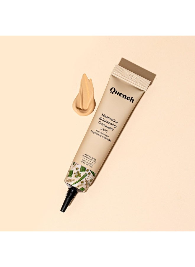 QUENCH BOTANICS Brightening Natural Cream Concealer With Rice Water & Aloe Vera | Conceals Dark Circles & Brightens Under Eyes All Skin |  (Light), 10Ml - Image 2