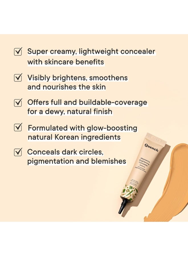QUENCH BOTANICS Brightening Natural Cream Concealer With Rice Water & Aloe Vera | Conceals Dark Circles & Brightens Under Eyes All Skin |  (Light), 10Ml - Image 4