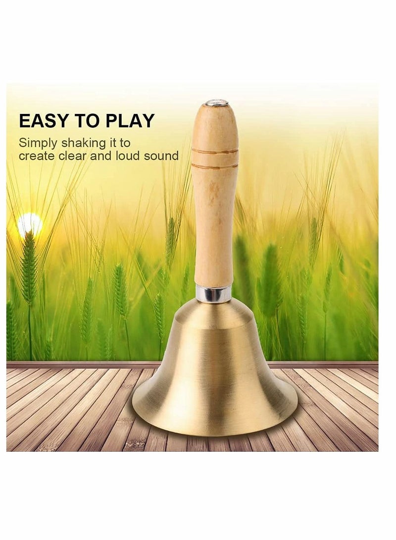 نيبمينينت Handbell, Solid Wooden Handle Hand Bell, School Multi-Purpose for Children Toy Firm For - Image 5