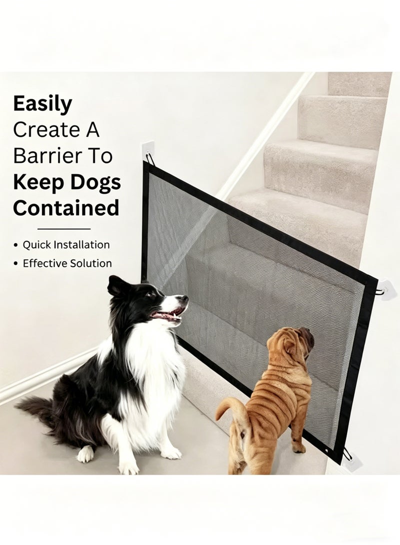 oldlaiben Baby & Pet Gate, Portable Mesh Baby Gate Easy-Install Foldable Baby Isolation Fence Safe Guard Isolated Baby Puppy Safety Fence Guard Dog Screen Mesh Gate for Stairs and Doorways - Image 5