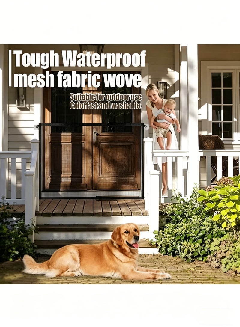 oldlaiben Baby & Pet Gate, Portable Mesh Baby Gate Easy-Install Foldable Baby Isolation Fence Safe Guard Isolated Baby Puppy Safety Fence Guard Dog Screen Mesh Gate for Stairs and Doorways - Image 3