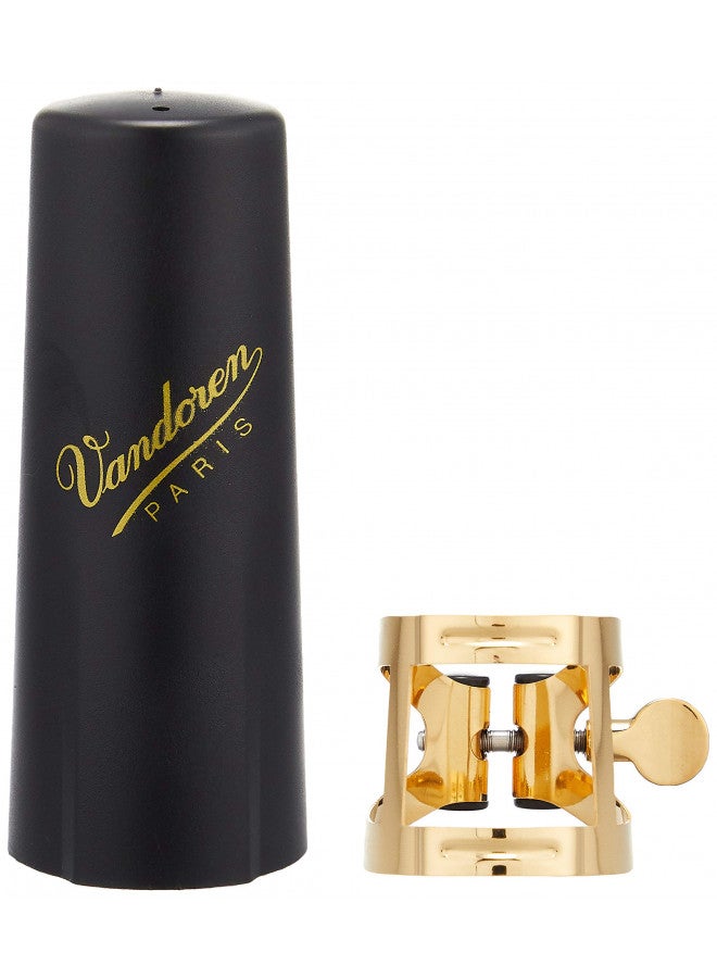 Vandoren Vandoren LC57DP M/O Ligature and Plastic Cap for Alto Saxophone; Gilded Finish