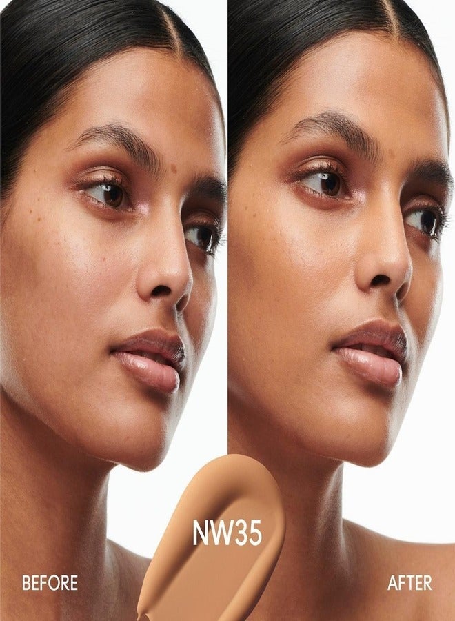 MAC Cosmetics MAC Studio Fix Fluid SPF 15 Foundation NW35 – 24HR Long-Wear, Matte Finish, Oil Control, Medium-to-Full Coverage - Image 3