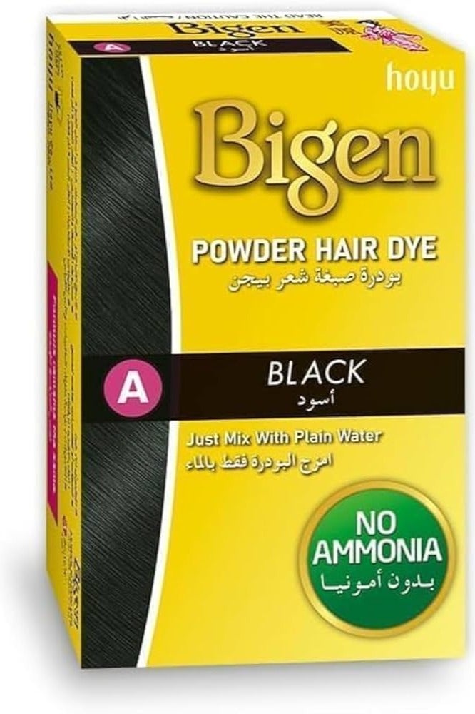 Bigen Powdered Hair Dye, A Black 