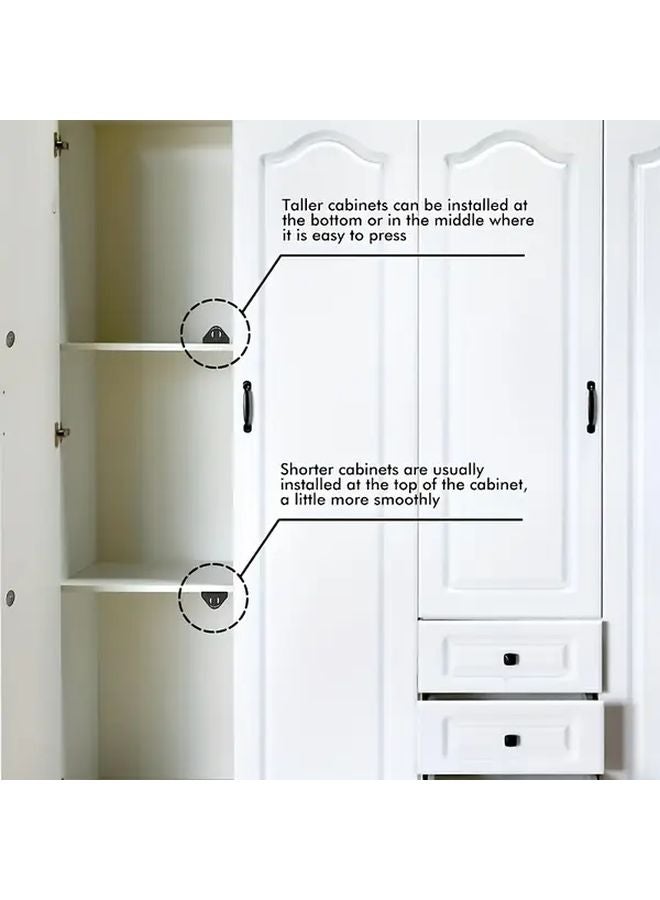 Black Magnetic Cabinet Door Catch Dual Head Rebound Latch Push to Open for Wardrobe Kitchen Furniture - Image 5