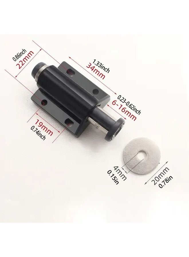 Black Magnetic Cabinet Door Catch Dual Head Rebound Latch Push to Open for Wardrobe Kitchen Furniture - Image 4