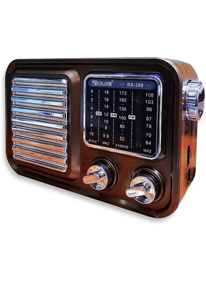 RX399 Bluetooth Wireless Audio Radio with 3 Band FM/AM/SW Radio
