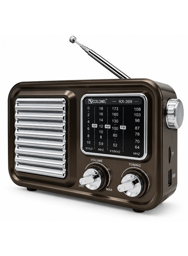 Golon RX399 Bluetooth Wireless Audio Radio with 3 Band FM/AM/SW Radio - Image 1