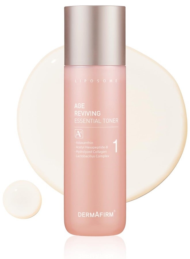 Dermafirm تونر ديرمافيرم المرطب الأساسي المضاد للشيخوخة A4 | تونر للوجه يشد المسام ويقاوم علامات الشيخوخة مع الكولاجين، أستازوم وبيبتيد لجميع أنواع البشرة | بدون تجارب على الحيوانات، بدون بارابين 6.76 أونصة سائلة - Image 1