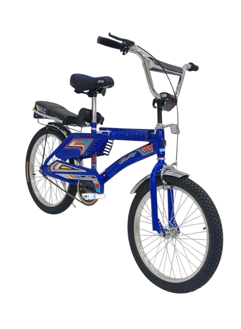 Rambo Indonesia Kids Bicycle 20 Inch – Sporty Blue Design with Rear Comfortable Seat, Strong Durable Frame, Perfect Boys and Girls Bike for Exercise, Outdoor Riding, Safety and Fun - Image 1