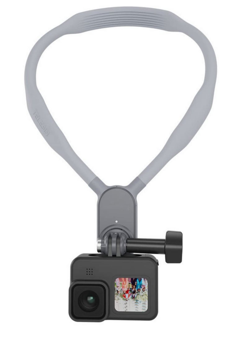 Magnetic Neck Selfie Holder Necklace Collar Holder Chest Shoulder Body Strap Mount for GoPro Insta360/for iPhone/Android with Quick Release Horizontal & Vertical Shooting Modes - Image 2