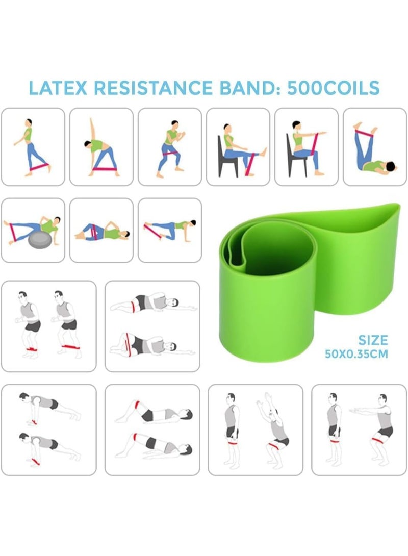 Arabest Pilates Ring Kit for Women Home Workouts Better Pilates Essentials Kits Equipments Sets Accessories Magic Ring Booty Bands Glutes Yoga Ball 25cm Figure 8 Resistance Yoga Bands for Stretching 8 Pcs - Image 5