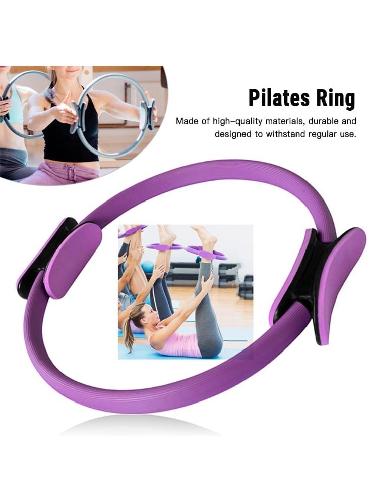 Arabest Pilates Ring Kit for Women Home Workouts Better Pilates Essentials Kits Equipments Sets Accessories Magic Ring Booty Bands Glutes Yoga Ball 25cm Figure 8 Resistance Yoga Bands for Stretching 8 Pcs - Image 2