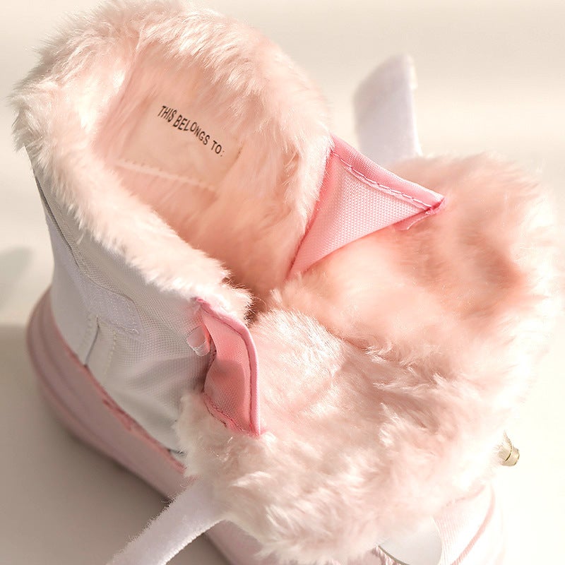 Cross-border US version of foreign trade warm men's and women's young children's shoes thick velvet waterproof non-slip rain snow winter snow boots cotton shoes - Image 4