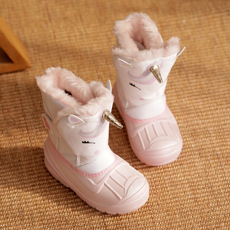 Cross-border US version of foreign trade warm men's and women's young children's shoes thick velvet waterproof non-slip rain snow winter snow boots cotton shoes - Image 5