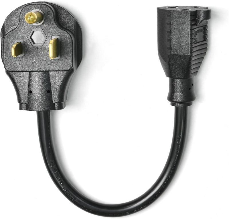 HITBOX Plug Adapter Cord, 30cm 11.8″ Long 14 AWG 2.08mm², NEMA 6-50P NEMA 5-15R Cord Adapter, Not Covert Voltage, Only Change Plug Style - Image 1