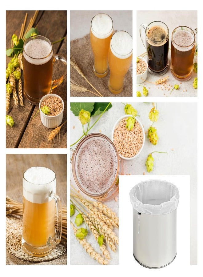 Prasacco 6 Pack Reusable Brew Bags, Extra Large 26"x22" Fine Mesh Strainer Bag with Adjustable Drawstring for Home Brewing Beer Wine Cold Brew Grains Hops Filtering - Image 4