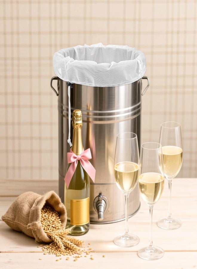 Prasacco 6 Pack Reusable Brew Bags, Extra Large 26"x22" Fine Mesh Strainer Bag with Adjustable Drawstring for Home Brewing Beer Wine Cold Brew Grains Hops Filtering - Image 5
