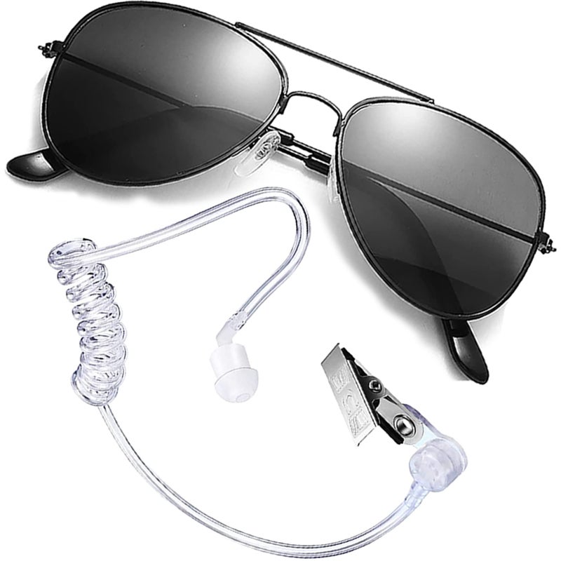 Boompark Boompark Ring Wedding Bearer Security: Ring Gifts Bearer Sun Glasses + EarPiece Cosplay + Ring Wedding Bearer Badge Police FBI  - Image 1