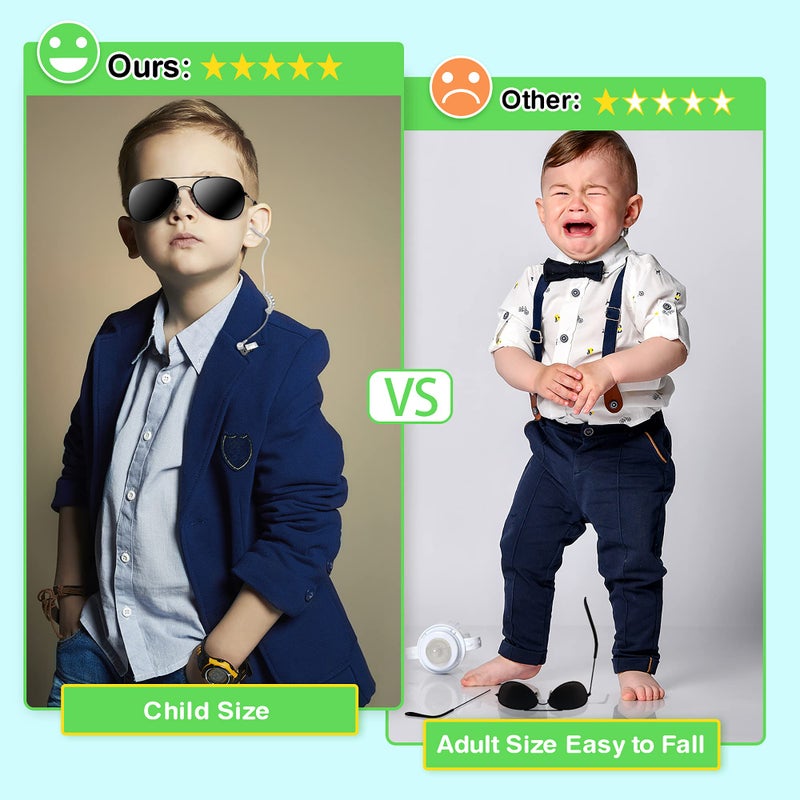 Boompark Boompark Ring Wedding Bearer Security: Ring Gifts Bearer Sun Glasses + EarPiece Cosplay + Ring Wedding Bearer Badge Police FBI  - Image 2