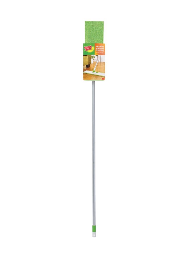 Scotch  Microfiber Hardwood Flat Floor Mop with Stick Green and Silver 17inch XN005303997  - Image 1