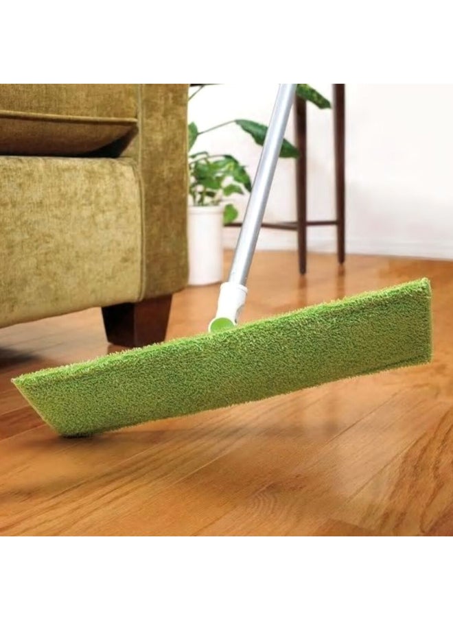 Scotch  Microfiber Hardwood Flat Floor Mop with Stick Green and Silver 17inch XN005303997  - Image 5