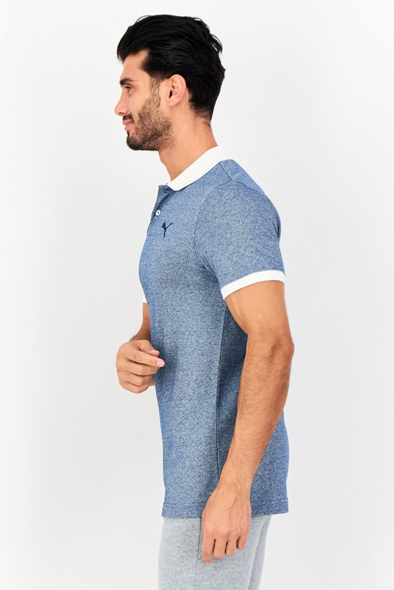 PUMA قميص بولو خارجي بأكمام قصيرة للرجال بتصميم ضيق مع شعار مطرز، متعدد الألوان - Image 2