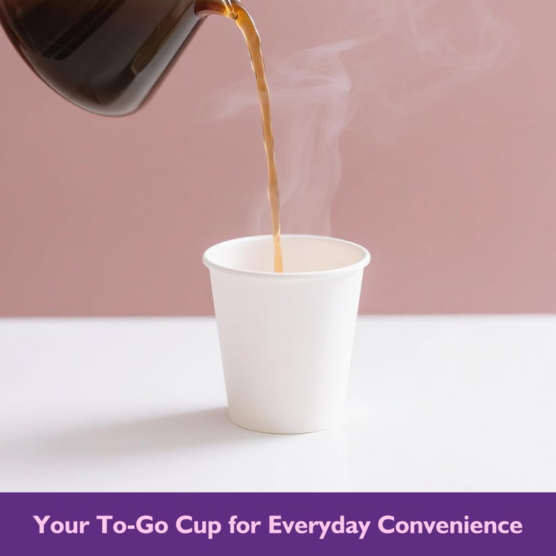 PACKINNO 3 oz Disposable Paper Cups, Mouthwash Cups, Small Coffee Cups for Bathroom Rinsing, Mini Water Drinking Cups for Espresso, Samples, 200 Pack - Image 4