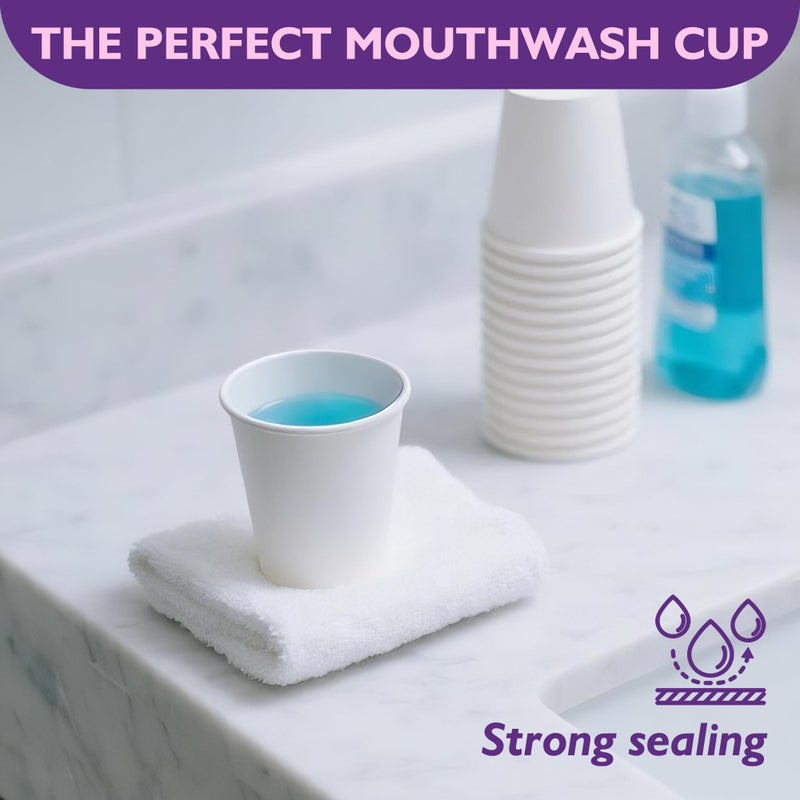 PACKINNO 3 oz Disposable Paper Cups, Mouthwash Cups, Small Coffee Cups for Bathroom Rinsing, Mini Water Drinking Cups for Espresso, Samples, 200 Pack - Image 3