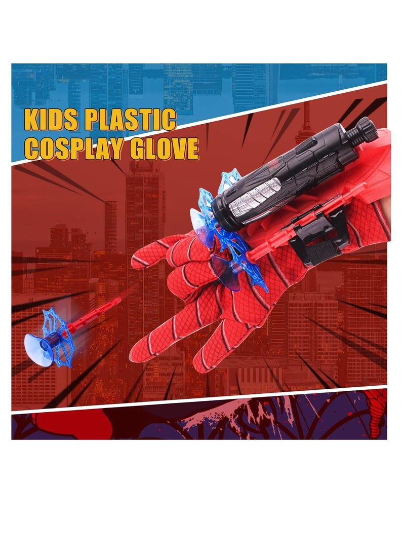 ARGT لعبة مطلق شبكة العنكبوت من ARGT | مجموعة قفازات بطل خارق 8 قطع مع 6 سهام ناعمة | زي تمثيلي للأطفال (الأعمار 3-14) | مجموعة لعب تفاعلية ممتعة - Image 3