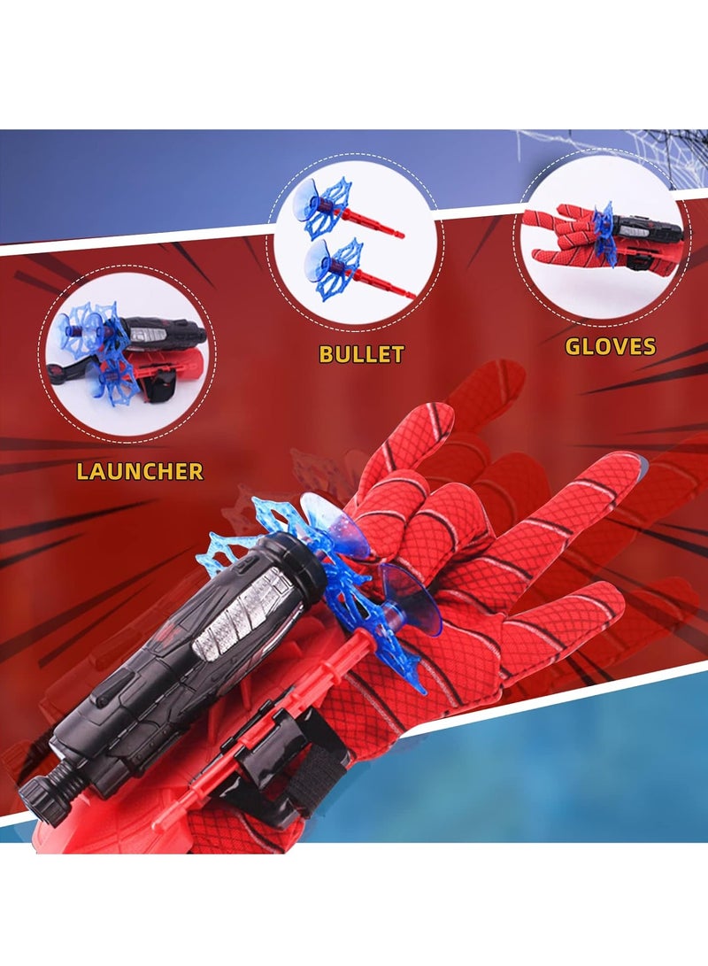 ARGT لعبة مطلق شبكة العنكبوت من ARGT | مجموعة قفازات بطل خارق 8 قطع مع 6 سهام ناعمة | زي تمثيلي للأطفال (الأعمار 3-14) | مجموعة لعب تفاعلية ممتعة - Image 4