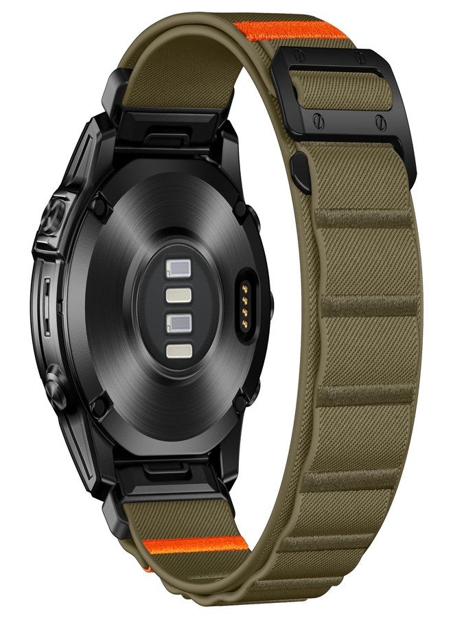 Bandletic سوار Bandletic متوافق مع ساعة Garmin Fenix 8، مقاس 51 مم - 26 مم، سوار حلقي مطاطي ناعم سريع التركيب مع مشبك G-Hook، متوافق مع ساعات Fenix 7X و6X Pro و5X Plus و3 و3 HR وInstinct 2X وSolar 3 وEnduro وQuatix 6X وTactix وEpix Pro 2 - Image 1
