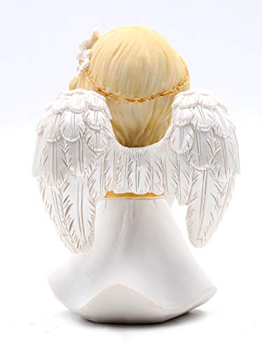 Comfy Hour Faith and Hope Collection Praying Girl Angel with Rosary Figurine, Keepsake, My First Communion, Polyresin - Image 2