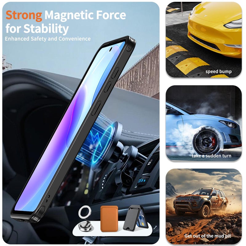 إيروريكس جراب هاتف Kalebol Metal Magsafe قابل للدوران 360 درجة لهاتف Samsung Galaxy A17 5G (أزرق داكن) - Image 2