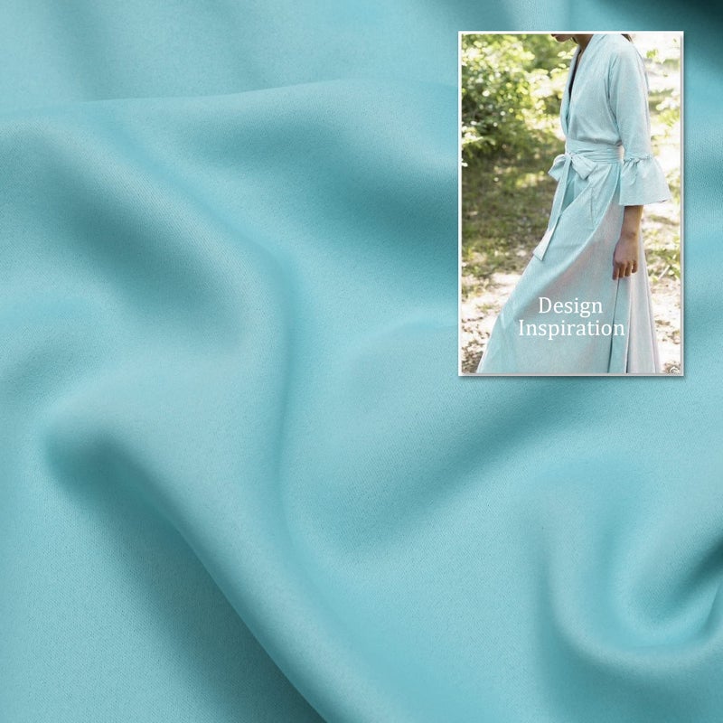 DUALIFE Aqua Colored Curtains 84 Inch Length Blue Bedroom Curtains for Girls Kids Nursery  Grommet Blackout Curtain Panels Window Drapes 2 Panels Set 52 by 84 Inches Long - Image 4