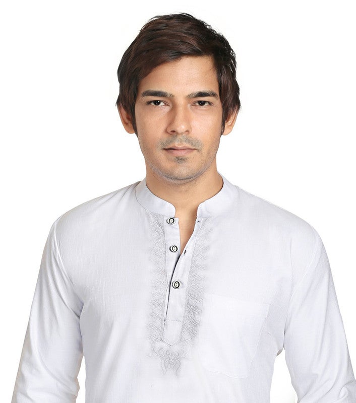 ARCHATTIRE Men's White Cotton Kurta for Men - Image 4