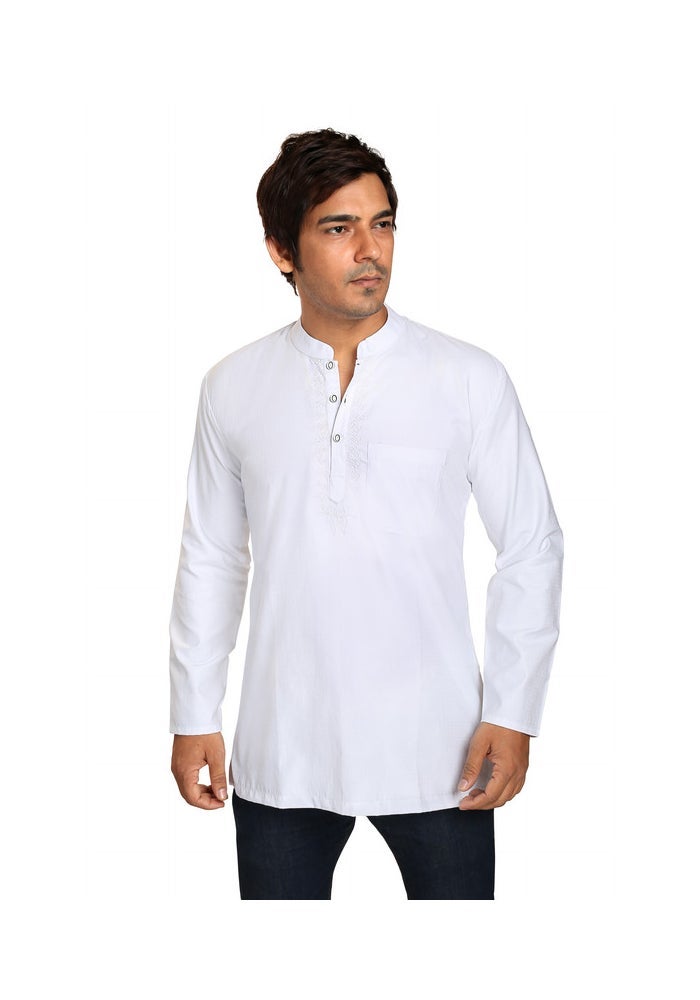 ARCHATTIRE Men's White Cotton Kurta for Men - Image 1