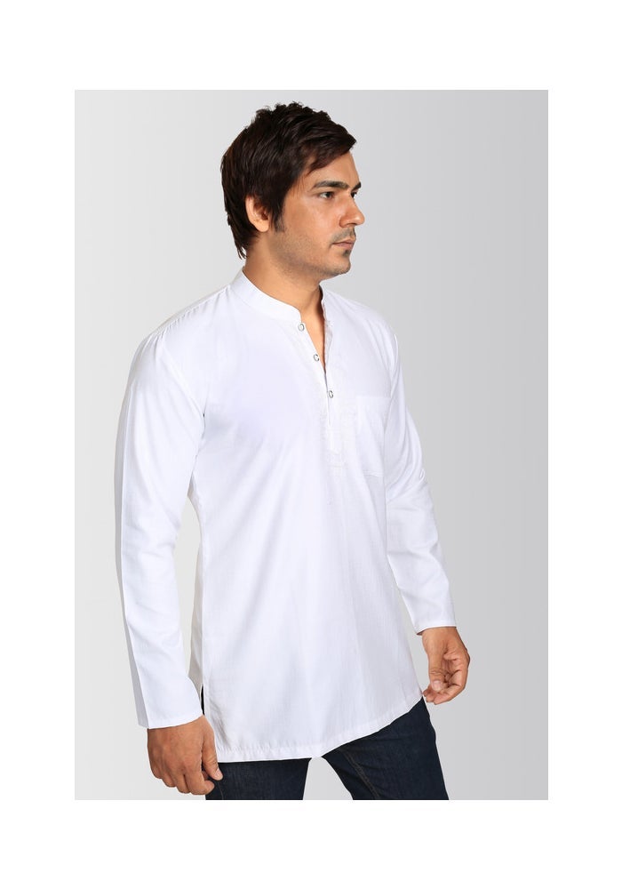 ARCHATTIRE Men's White Cotton Kurta for Men - Image 3