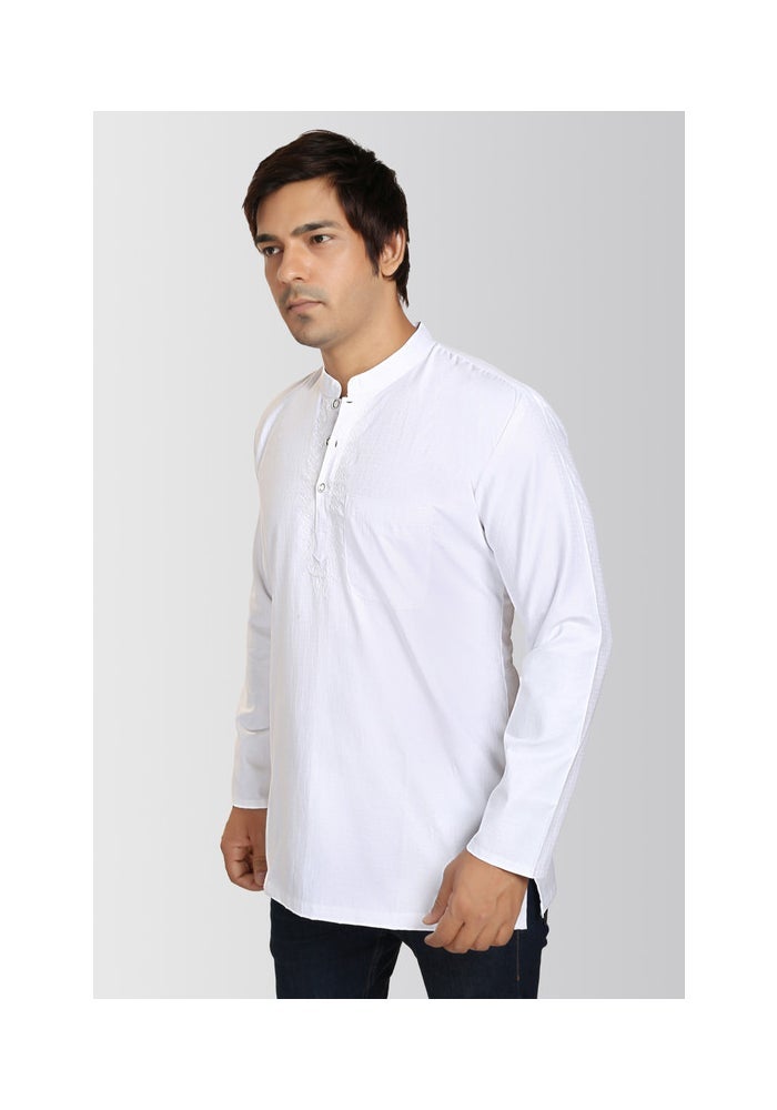 ARCHATTIRE Men's White Cotton Kurta for Men - Image 5