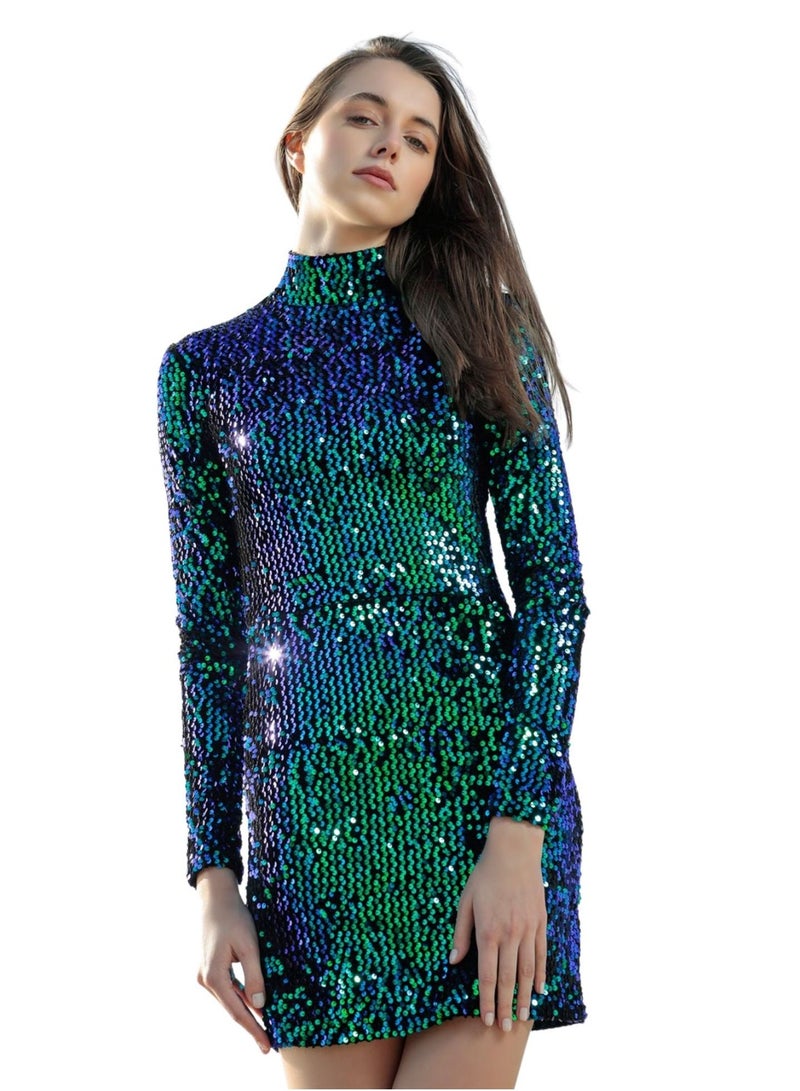 VENTIUP women mini sequin dress - Image 3