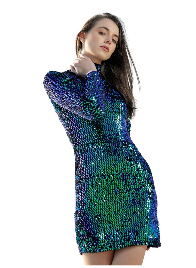VENTIUP women mini sequin dress - Image 1