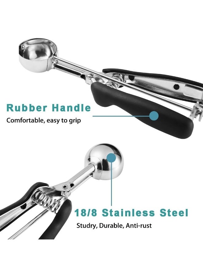 Homure H Cookie Scoop Set - Include 1 Tbsp/ 2 Tbsp/ 3Tbsp - 3 Pieces Cookie Scoops For Baking - Cookie Dough Scoop - Made Of 18/9 Stainless Steel  - Image 4